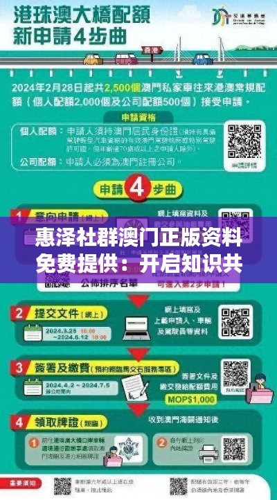 惠澤社群澳門正版資料免費提供：開啟知識共享新紀元