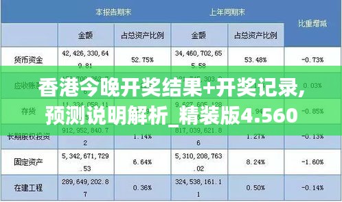 香港今晚開獎結果+開獎記錄,預測說明解析_精裝版4.560