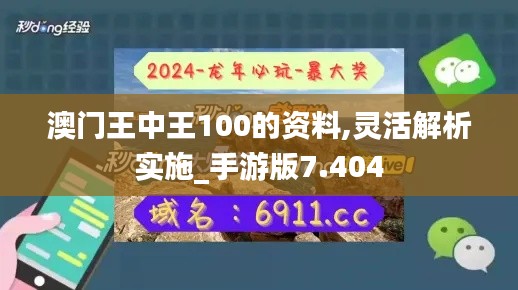 澳門王中王100的資料,靈活解析實施_手游版7.404