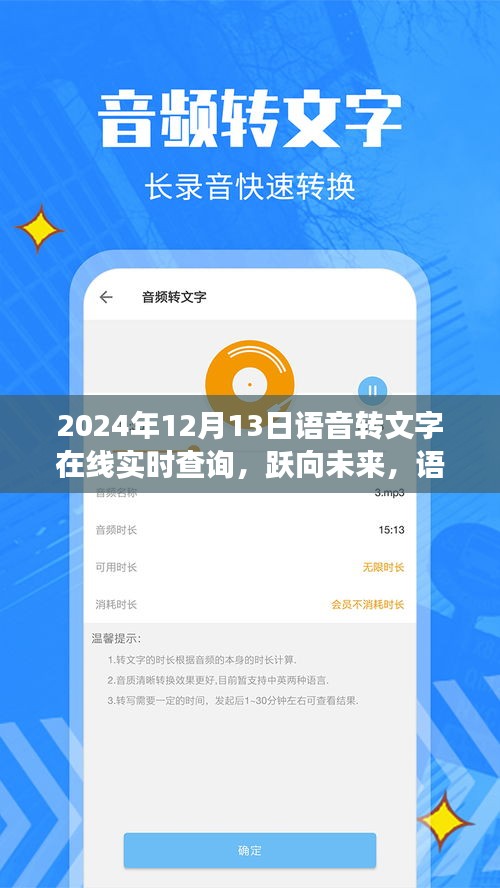 語音轉(zhuǎn)文字魔力，見證成長的力量，實(shí)時(shí)在線查詢躍向未來，語音轉(zhuǎn)文字技術(shù)的新里程碑（2024年12月13日）