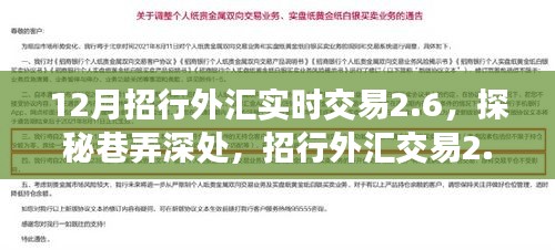 招行外匯實(shí)時交易探秘，巷弄深處的獨(dú)特金融風(fēng)情小店時代來臨