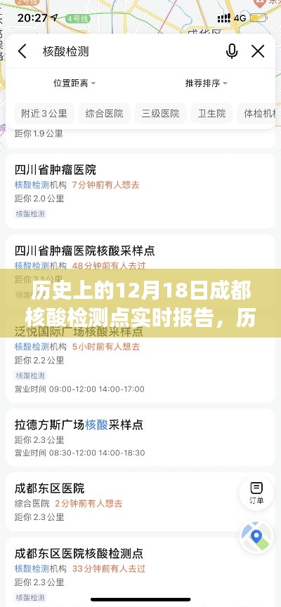 歷史上的12月18日成都核酸檢測點實時報告與洞察分析