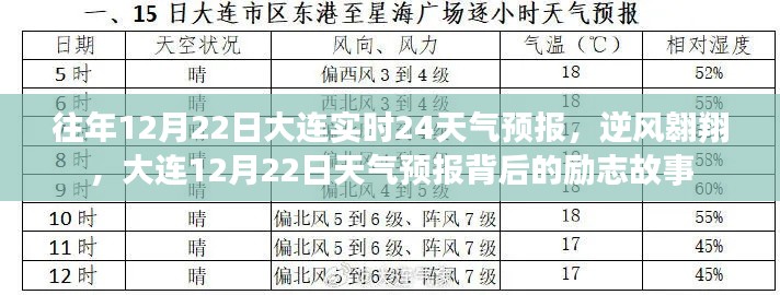 大連逆風翱翔背后的天氣預報勵志故事，歷年12月22日實時天氣分析