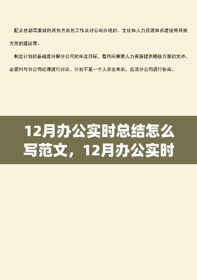 12月辦公實(shí)時(shí)總結(jié)撰寫指南，范文結(jié)構(gòu)、觀點(diǎn)論述與實(shí)例展示