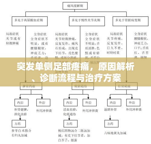 突發(fā)單側(cè)足部疼痛，原因解析、診斷流程與治療方案