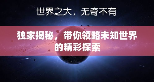 獨(dú)家揭秘，帶你領(lǐng)略未知世界的精彩探索