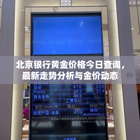 北京銀行黃金價(jià)格今日查詢，最新走勢分析與金價(jià)動態(tài)