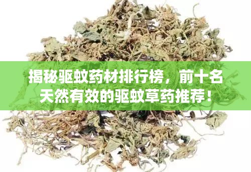 揭秘驅(qū)蚊藥材排行榜，前十名天然有效的驅(qū)蚊草藥推薦！