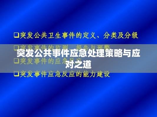 突發(fā)公共事件應(yīng)急處理策略與應(yīng)對之道