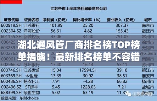 湖北通風(fēng)管廠商排名榜TOP榜單揭曉！最新排名榜單不容錯過！