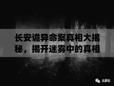 長安詭異命案真相大揭秘，揭開迷霧中的真相！