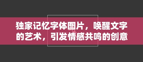 獨家記憶字體圖片，喚醒文字的藝術(shù)，引發(fā)情感共鳴的創(chuàng)意視覺體驗