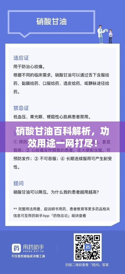 硝酸甘油百科解析，功效用途一網打盡！