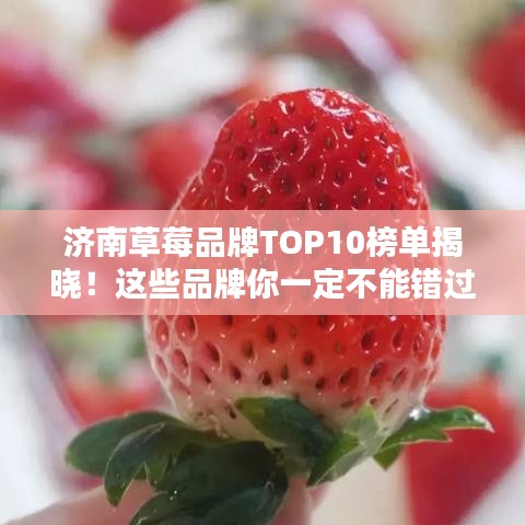 濟南草莓品牌TOP10榜單揭曉！這些品牌你一定不能錯過！
