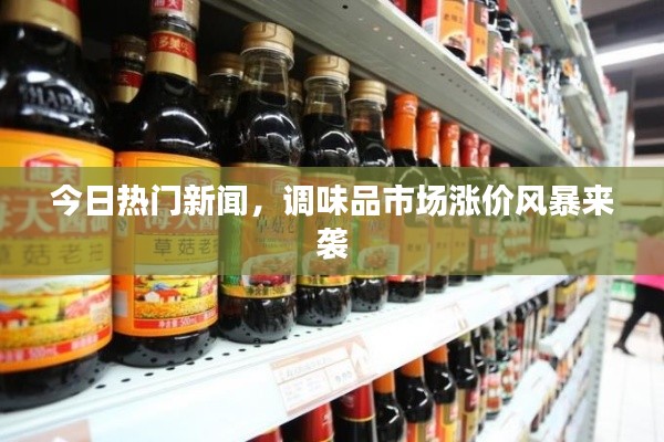 今日熱門新聞，調味品市場漲價風暴來襲