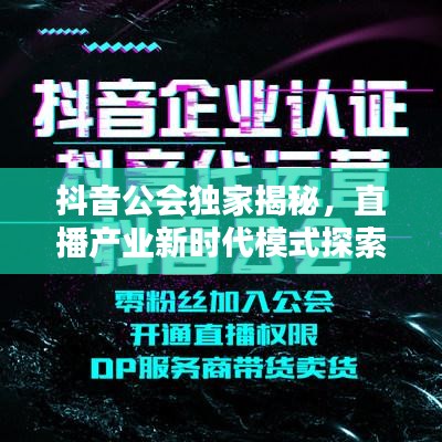 抖音公會獨家揭秘，直播產(chǎn)業(yè)新時代模式探索